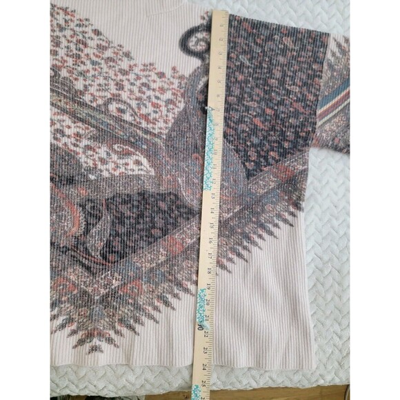 Etro Oversized Thick Ribbed Paisley Floral Turtleneck Sweater Sz 46 US Sz Large - Picture 13 of 16